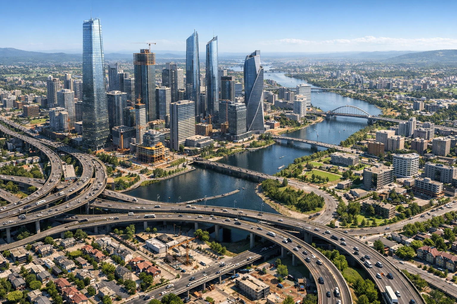 Cities Skylines sehir gorunumu