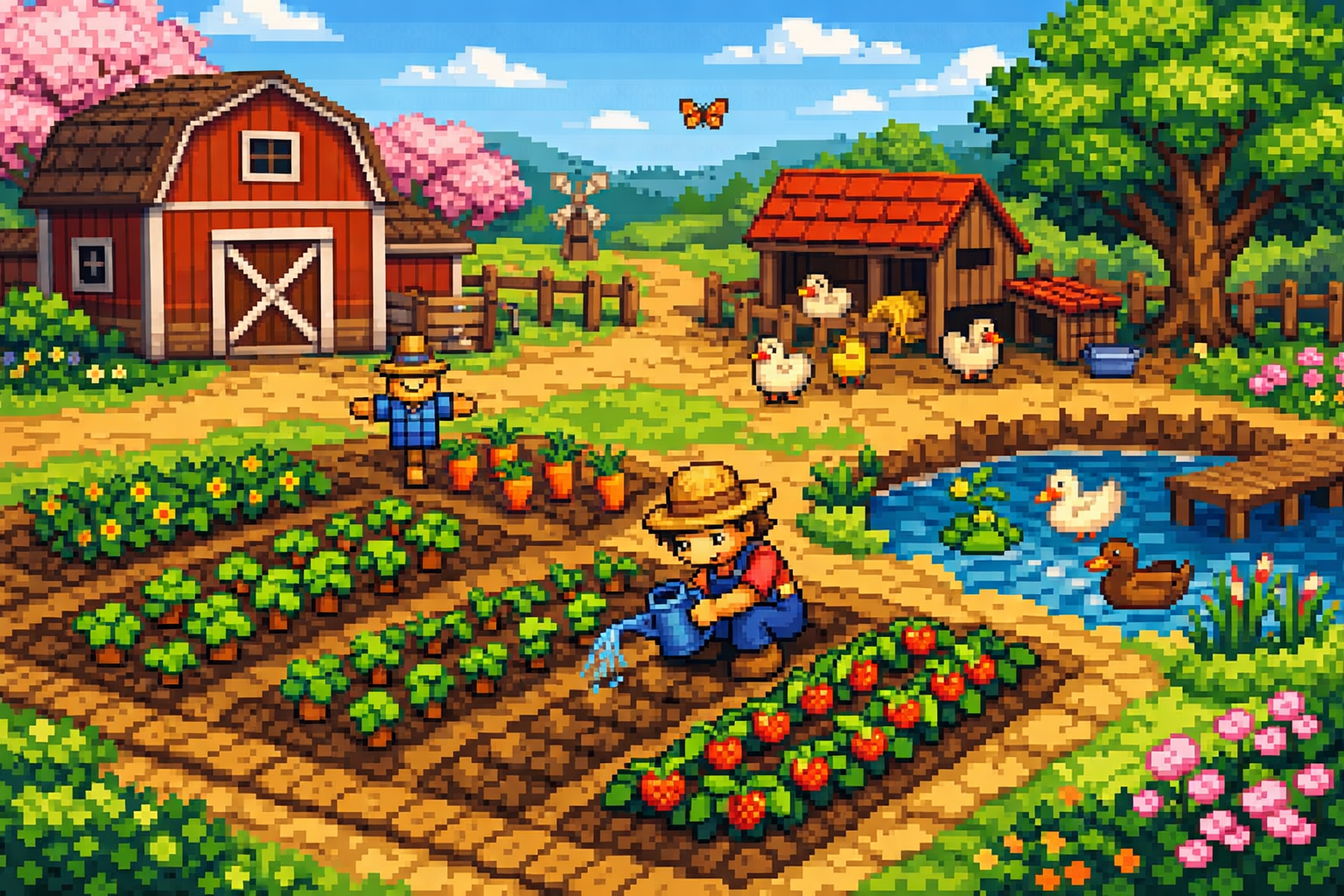 Stardew Valley ciftlik gorunumu