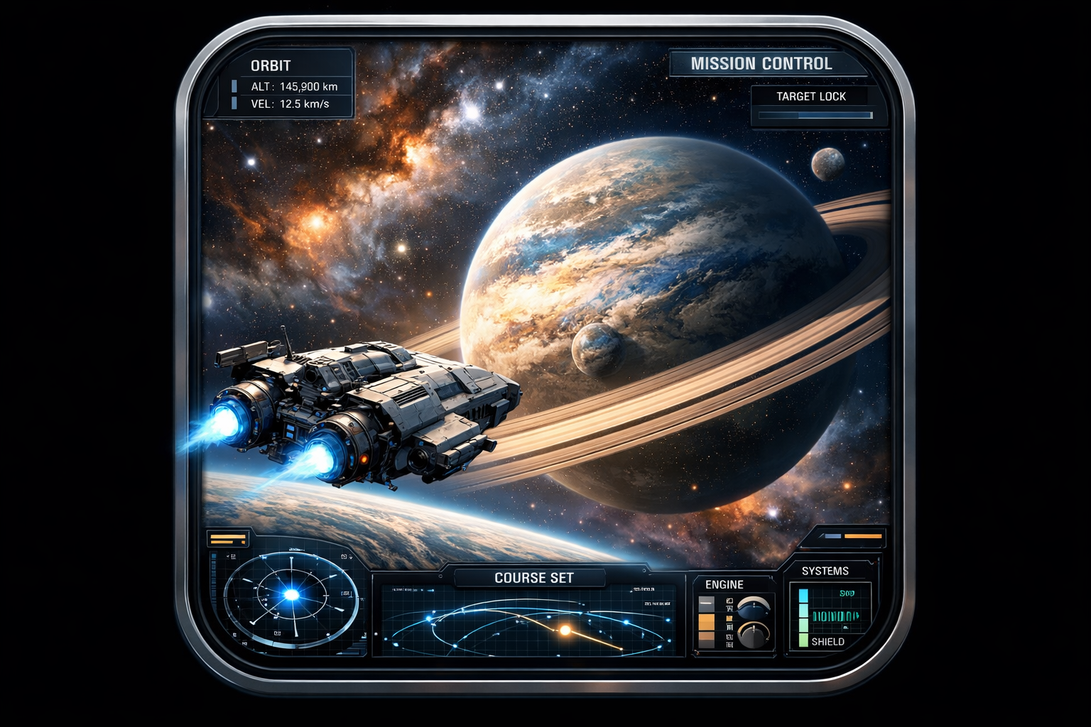 Uzay simulasyonu gorunumu